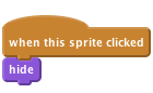     when this sprite clicked
    hide