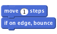     move (1) steps
    if on edge, bounce